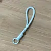Cordão curto para celular com nó em duas cores, cordão trançado à mão para garrafa de água, alça de pulso para capa de celular, cordão de pulso removível