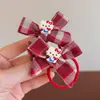 Cuerda para el pelo con lazo rojo para bebé, Goma para el pelo infantil, No daña el pelo, Lindo Conejo, Cuerda para la cabeza de niñas
