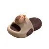 Pantuflas infantiles de capibara para niñas, antideslizantes y resistentes al olor, lindas, adecuadas para uso en interiores y baño, para niños mayores y pequeños, se pueden usar afuera, para niños