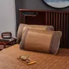 Funda de almohada de bambú funda de almohada fresca funda de almohada redonda de bambú funda de almohada de estera de ratán funda de almohada cómoda para almohada funda de almohada de seda de bambú carbonizado