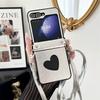 Funda plegable de cuero con patrón cruzado para Samsung ZFlip5, compatible con ZFlip4, ZFlip3 y ZFlip5.
