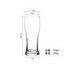 Taza de Cerveza Artesanal Vaso de Cristal Transparente Taza de Cerveza de Barril Vaso de Vino de Bar Copa para Vino Extranjero Copa para Enjuague Bucal Casera Vaso Soplado para Agua
