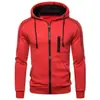 Sudadera con capucha y cremallera para hombre transfronteriza, chaqueta deportiva ajustada para primavera y otoño, forrada de forro polar y engrosada, adecuada para uso en grupo, estilo masculino