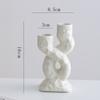Portavelas Cerámico Nórdico Simple Shumen Decoración de Escritorio Adornos para Porche Decoración Romántica de Alta Gama Accesorios para Disparos