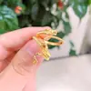 Anel cauda de dragão em prata de lei S925 2024 zodíaco Dragão anel dedo indicador Vermelho Dourado Prata Dragão anel de casal masculino e feminino