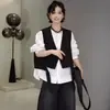 Venda Direta de Fábrica Moda Simples Assimétrico Colete Feminino 25 Design de Outono Único Lindo Casual Curto Top