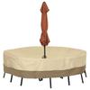 Cross-border Hot-selling Outdoor Courtyard Round Table Cover with Sunshade Holes Round Table Cover Rainproof and Sun-proof Terrace
