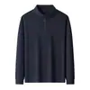 Sudadera base de cachemir y seda de morera para hombre, nuevo modelo otoño 2026, camiseta de manga larga con cremallera cepillada por ambos lados de 300 g para hombre