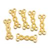 2 cores 11 * 30mm acessórios de liga DIY oco 8 palavras charme flores conector poroso acessórios de joias