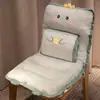 Cojín para silla con soporte lumbar, respaldo integrado, adecuado para uso en invierno, para largas horas sentado en la oficina y para sillas de dormitorio estudiantil