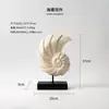 Mesa de Entrada para Sala de Estar de Casa Minimalista Moderna Decoração de Mesa com Esculturas de Conchas Ornamentos Criativos Artesanato Decoração de Sala de Modelo