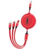 Cable de Datos Retráctil de Silicona Líquida Uno a Tres Cable de Carga para Teléfono Móvil Tres en Uno Carga Rápida Cable de Datos Uno a Tres