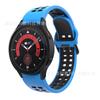 Adecuado para Galaxy Watch6 Vitality Sports Agujero Cuadrado Correa de Silicona Bicolor Reloj7 Correa Porosa de Doble Hebilla