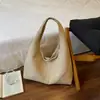 Bolsa Tote Grande de Cor Sólida Simples Estilo Coreano para Mulheres 2026 Nova Casual Versátil para o Dia a Dia Ombro Único Sob o Braço