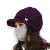 Sombrero para personas de mediana edad y ancianos para mujer, sombrero de lana grueso de invierno para madre, abuela, anciana, para andar en bicicleta en otoño e invierno para mantener el calor