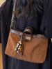 Bolso Texturizado Retro de Nicho para Mujer 2025 Otoño Nuevo Estilo Bolso de Gamuza Bolso Simple de Hombro Cruzado