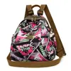 Mochila Oxford Estampado Graffiti | Mochila Casual Diaria con Múltiples Bolsillos para Mujer