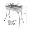 Suministro Directo del Fabricante Babbidge Parrilla de Acero Inoxidable Portátil Plegable Doble Propósito para Freír y Asar