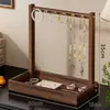 Prateleira de armazenamento de joias para mesa, cabide de colar com múltiplos ganchos, suporte de exibição para pulseiras e braceletes, porta-anéis, prateleira de armazenamento de brincos