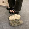 Sandalias de Plataforma de Moda para Mujer, Calzado para Exteriores, Nuevo Estilo Verano 2026, Sandalias de Color Sólido con una Sensación Suave y Acojinada