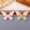 Broche de Mariposa de Perlas de Brocado de Canción Hecho a Mano DIY Estilo Antiguo Accesorio de Solapa para Hanfu Qipao Recuerdo de Festival