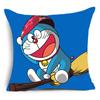 Funda de almohada sencilla y moderna de Doraemon con estampado azul de dibujos animados para sofá, bonita almohada de animación para dormitorio