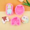 Molde de silicona para jabón hecho a mano de gato, hueso de perro, pez dorado para hornear DIY, molde de yeso para aromaterapia hecho a mano, fondant