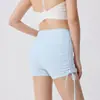Shorts de Yoga Fitness de Cintura Alta con Cordón Anti-Exposición Pantalones de Entrenamiento para Correr Shorts Deportivos para Mujer