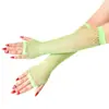 Guantes de Malla Fina de Longitud Media Elásticos de Red Sexy de Malla Guantes para Fiesta Retro Baile Unisex