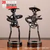 Artesanato Criativo do Homem de Ferro, Enfeites de Metal, Design Temático de Música, Estilo Minimalista Moderno para Decoração de Casa