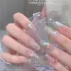 Tendência Nova Acetato Arte de Unha Pedaços de Concha Material Ultra Fino Aurora Iridescente Concha Unha Versátil Material de Decoração
