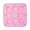 Molde de Silicona para Paleta Cuadrado de Dibujos Animados Molde de Chocolate Grado Alimenticio Herramientas Caseras para Hornear DIY