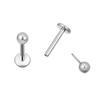 Brincos Piercing F136 Titânio Puro Cruz Estrela de Cinco Pontas Rosca G23 Prego de Nariz Argola de Nariz Piercing Corporal Prego de Lábio Prego de Língua +