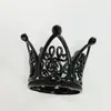 Corona de Perlas Tiara Princesa Decoración de Pastel de Cumpleaños Infantil Adornos Flores de Gipsofila Reina Pequeña Corona Accesorios