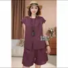 Traje de Moda de Algodón y Lino, Top sin Mangas, Shorts, Nuevo Estilo de Verano, Versátil, Elegante, Reductor de Edad y Atractivo Conjunto de Dos Piezas