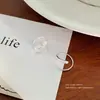 Pendientes de Plata de Ley S925 de Doble Capa Estilo Coreano y Japonés Qianjia para Mujer, Sencillos y Elegantes, Aro de Resorte de Circonita Versátil Pendientes de Moda