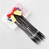 Clip para peluca, accesorio para el cabello infantil, cola de caballo trenzada de fibra sintética, cola de caballo corta para niños con lazo y trenzas pequeñas