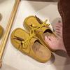Chinelos Birkenstock com Solado Grosso e Plataforma para Uso Externo Feminino Outono 2025 Novos Chinelos que Aumentam a Altura Meio Chinelos de Uma Perna