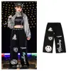 Disfraces de Baile Jazz para Niñas Hip-Hop Niñas Trajes de Baile de Vientre con Lentejuelas Modernos para Grupos de Chicas Disfraces de Pasarela Urbana