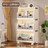 Estantería Móvil para Libros de Múltiples Niveles con Ruedas para Uso Doméstico, No Requiere Instalación, Estantería para Guardar Snacks Infantiles y Juguetes para Bebés