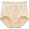 Novedad Estilo Chino Bordado Seda de Hielo Levanta Glúteos y Moldea Vientre Ropa Interior Sin Costuras para Mujer, Transpirable Algodón en la Entrepierna, Tallas Grandes