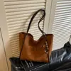 Bolso de gran capacidad transfronterizo, estilo relajado, para mujer, nuevo bolso tote retro para el día a día 2026, bolso de hombro simple y versátil