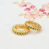 Anillo espaciador de plata S925 con microincrustaciones de circonitas para pulsera, collar y accesorios de joyería.