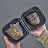 Juego de Té Regalo Juego de Té Portátil para Viaje Zisha Vidrio Taza Rápida Taza de Equidad Una Tetera Seis Tazas Separación de Agua y Té Juego Completo