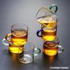 Taza de Té Pequeña de Vidrio al Por Mayor, Taza de Té Kung Fu con Asa, Juego de Té, Vaso para Agua, Tazón de Té