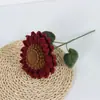Flores de Lana Transfronterizas Hechas a Mano Flores de Girasol de Lana Terminadas Puestos del Mercado Nocturno Ramilletes Tejidos a Mano Flores de Lana