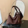 Bolsa Retrô de Luxo Grande Capacidade Feminina 2026 Nova Moda Bolsa de Ombro para o Dia a Dia Bolsa Tote de Mão Outono/Inverno