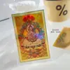 Ouro 999 Oito Santos Padroeiros Thangka Colorido Adesivo para Celular Zodíaco Benmingfo Deus da Riqueza Amuleto Dourado