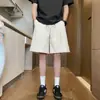 Pantalones Cortos de Cuadros Burbuja Color Verde Militar para Hombre Verano Delgados de Cinco Puntos Sueltos Secado Rápido Deportivos Rectos Casuales Pantalones Grandes