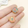 5 Flores Antiguas de Oro Mate, Prosperidad y Caquis Buenos, Cuentas Espaciadas DIY Pulsera Retro China Accesorios para Joyería